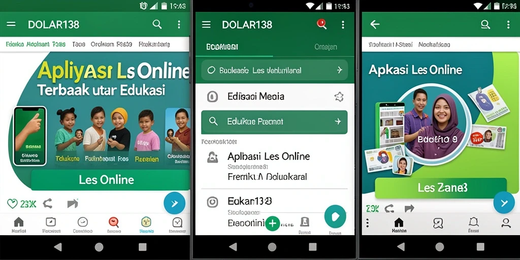 Tampilan antarmuka DOLAR138 yang sederhana dan intuitif untuk belajar Les Online.