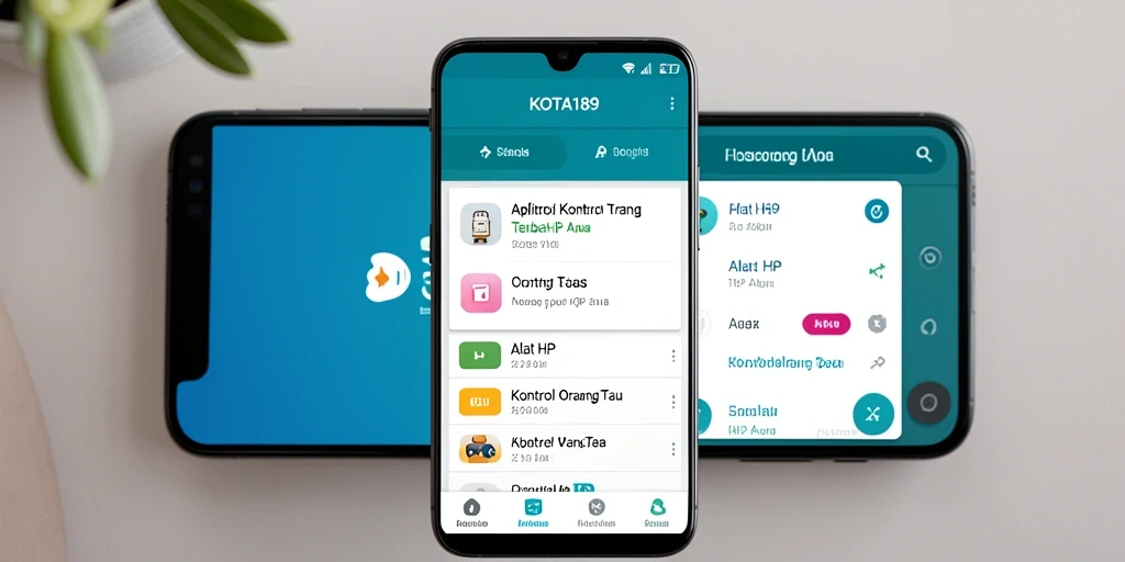 Antarmuka aplikasi KOTA189 yang intuitif dan mudah digunakan untuk kontrol orang tua.