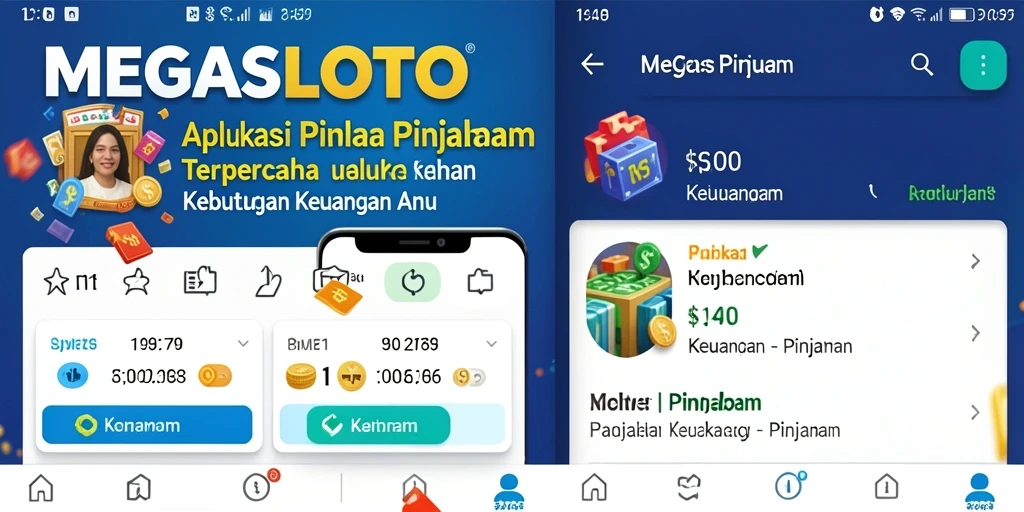 Tampilan antarmuka aplikasi MEGASLOTO yang sederhana dan intuitif.