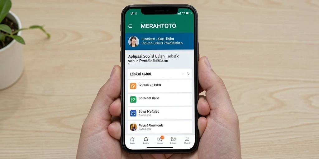 Antarmuka aplikasi MERAHTOTO dengan berbagai soal ujian.
